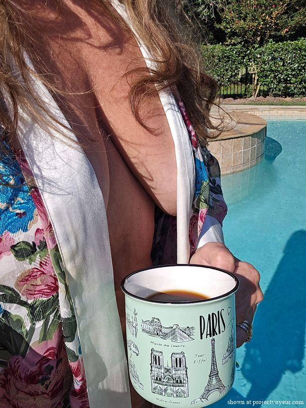 Morning coffee and a swim - image1