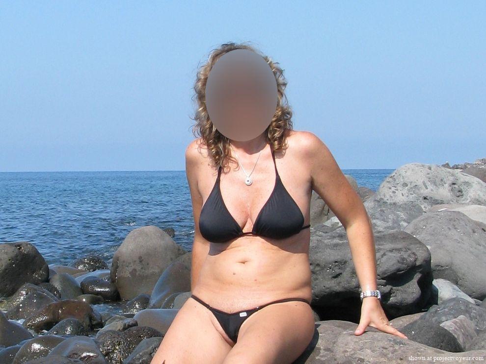 HotMalene strips on a public beach - image5